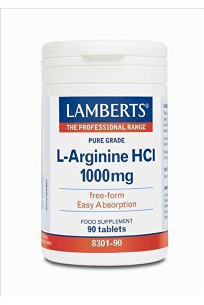 Lamberts LAMBERTSL Arginine HCl 1000mg Ελεύθερης Μορφής Αργινίνη 90tabs