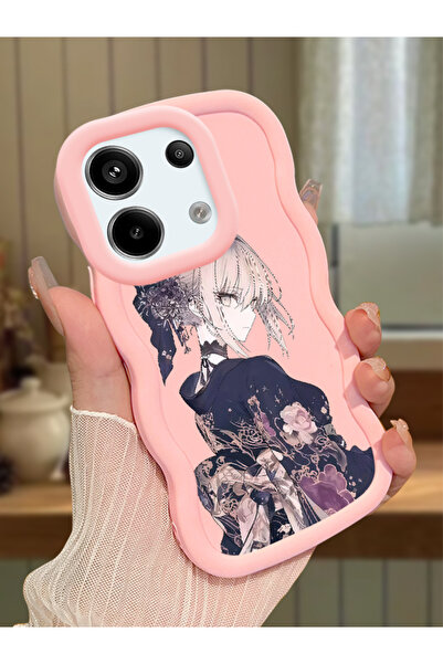 Hontinga Redmi Note 13 Pro 5G Uyumlu Kılıf kamera koruyucu Pembe Silikon Coup...