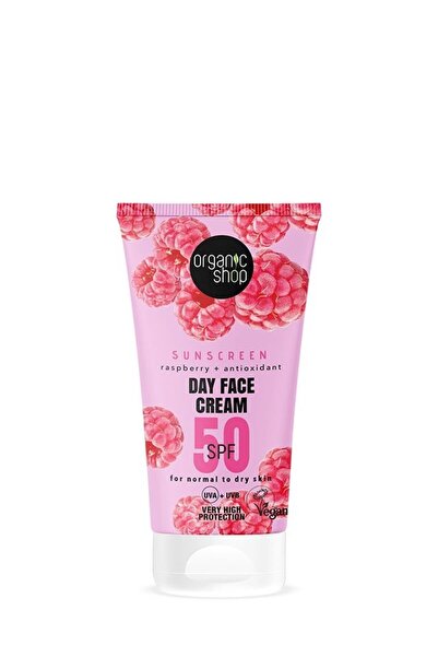 organic shop Αντηλιακή Κρέμα Προσώπου με SPF50 για Κανονική-Ξηρή Επιδερμίδα, ...