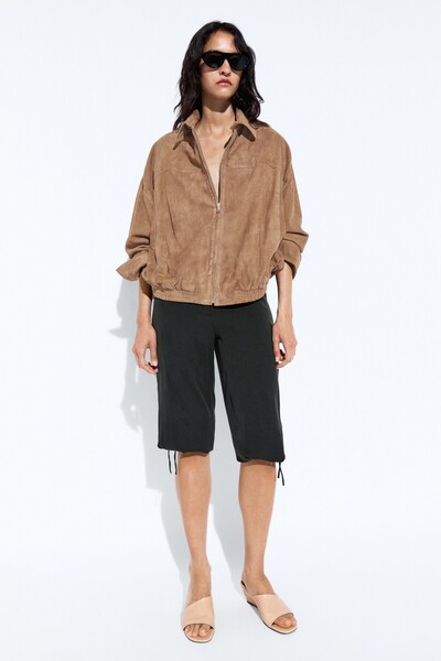 Massimo Dutti Süet deri bomber ceket