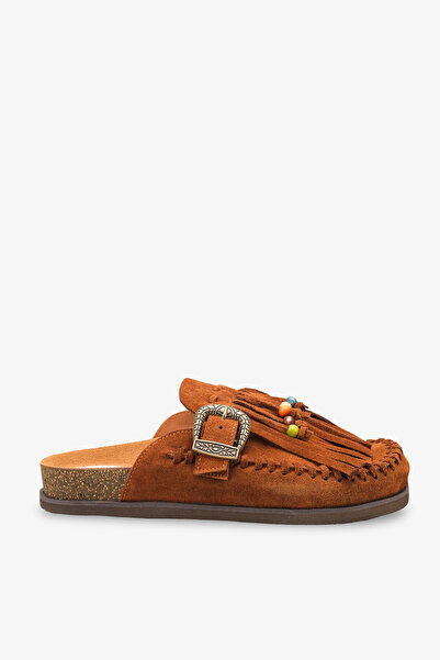 İNNABUTİKK Daole Women's Casual Slippers with Genuine Leather Accessories - T...