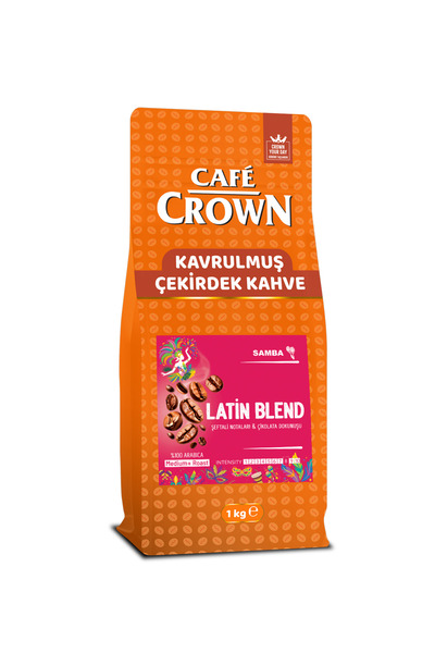 Cafe Crown Latin Blend Çekirdek Kahve 1kg ( %100 Arabica, Nitelikli Kahve Çek...