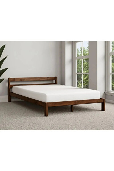 BRK Design Ahşap Karyola Ceviz Renk Doğal KCRD02_160X200