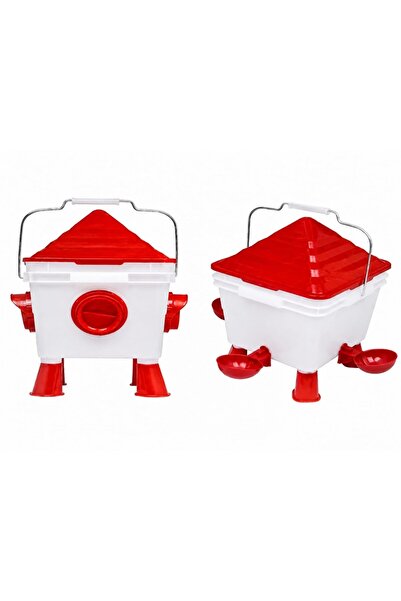 Tehno Ms Set de adăpătoare de 8.5L + hrănitor de 6 KG, pentru păsări de curte
