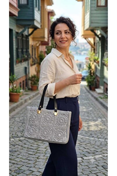 DUBLİNO KİDS Bohem 100% Embroidered Knitted Shoulder Bag