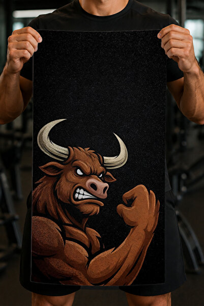 Charmbi Big Bull 45X90 Sports Towel |   Digital Printed Cotton Premium Qualit...