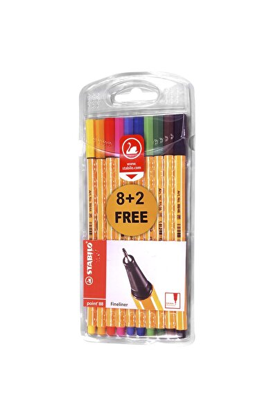 Stabilo Σετ μαρκαδόρων με μύτη 0.4mm = 10 τεμάχια EA8810