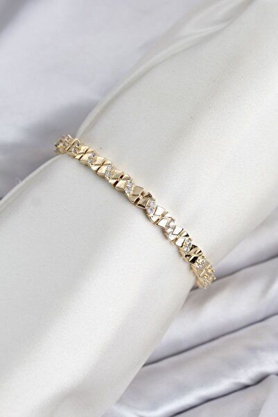 norsary Cm Model Zircon Stone Vip Series Gold Color Brass Women's Bracelet
