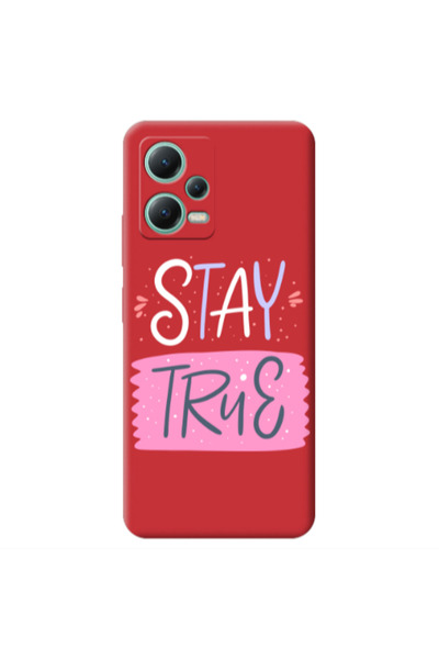 Other Xiaomi Redmi Note 12 Pro 5G Stay True Red Colored Silicone TPU Θήκη