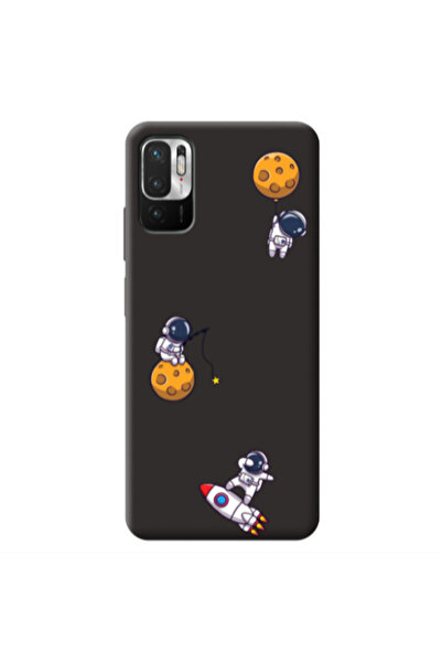 Other Xiaomi Redmi Note 10 Pro 5G Cute astronauts Black Colored Silicone TPU ...