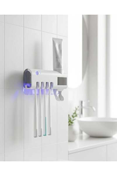 ARMÜZ Wall Mounted Automatic Toothbrush Holder with Uv Sterilization