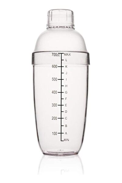 The Bros Plastic Cocktail Shaker,Drink Mixer Hand Shaker Cup with Scales,Tran...
