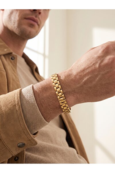 Parmas Design Yellow Stainless Steel Bracelet Men's Premium Gift 01862