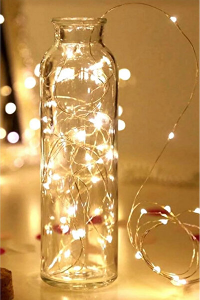 borayris Pilli Peri Led Işık 2 Metre - Sarı Renk Dekoratif Aydınlatma