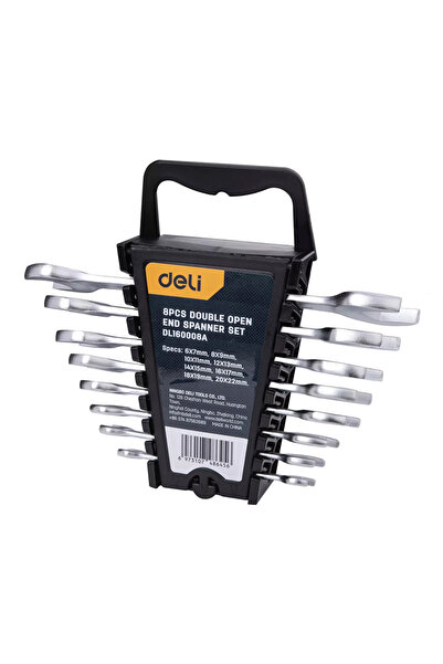 Deli σετ γερμανικά κλειδιά DL160008A, 6x7-20x22mm, 8τμχ