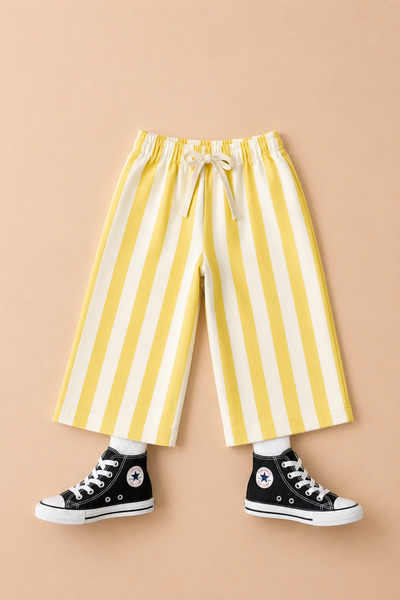 The Nest Kids Bright Days Çizgili Organik Sertifikalı Bebek Pantolon
