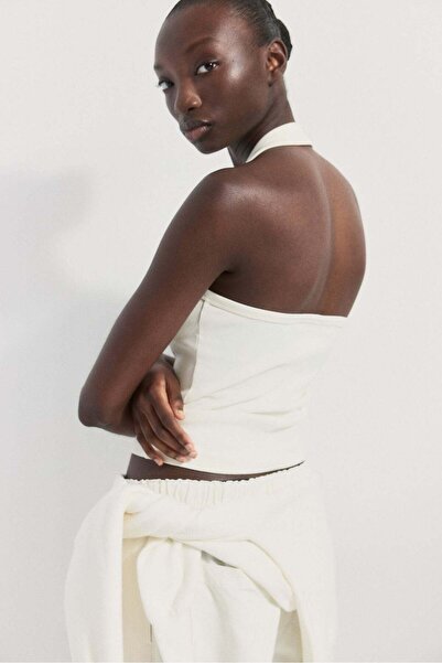H&M Cotton halterneck top