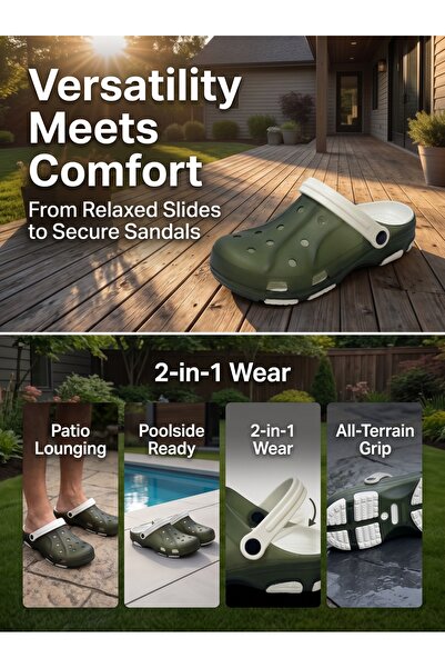 GlobalOne Mart Anti-Fatigue Soft Sole Garden Sandals - Super Light Weight - P...