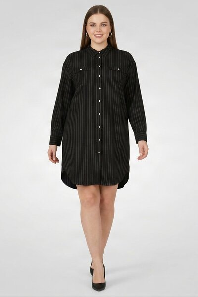 Dkny Women Stripe Shirt Dress, Multicolor