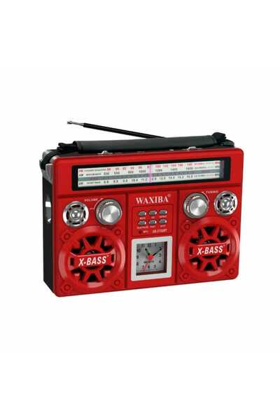 Tradesor Επαναφορτιζόμενο ραδιόφωνο - XB373BT - Waxiba - 003736 - Red
