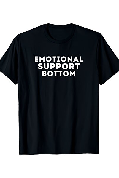 2mcup تي شيرت رجالي مضحك بتصميم فخر المثليين بعبارة "Emotional Support Bottom...