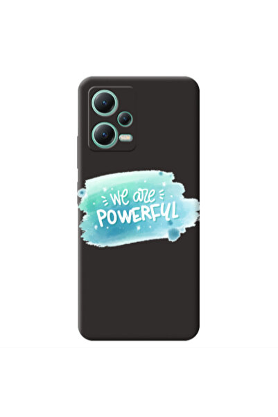 Other Xiaomi Redmi Note 12 Pro 5G We are Powerful Black Colored Silicone TPU ...