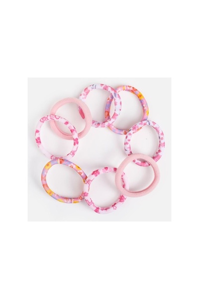 OEM Set 8 buc elastice de păr pentru fete cu flori, multicolore, coafuri vesele