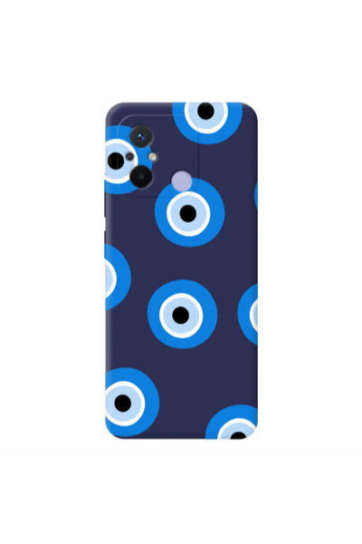 Other Xiaomi Redmi 12C Evil eyes beads Dark blue Colored Silicone TPU Θήκη