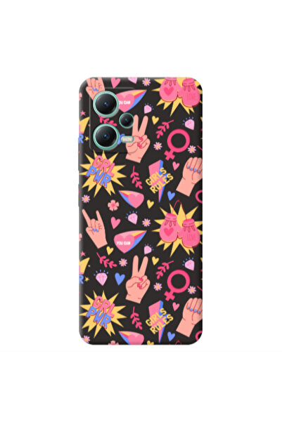 Other Xiaomi Redmi Note 12 Pro 5G Grl Pwr 2 Black Colored Silicone TPU Θήκη