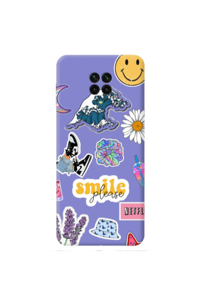 Other Xiaomi Redmi Note 9 Pro Smile Moon Purple Colored Silicone TPU Θήκη