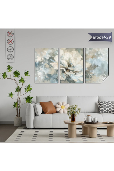 Akıllı Kağıt Statik Tutunma Özellikli Tablo - Poster Çiçek (Model- 39)