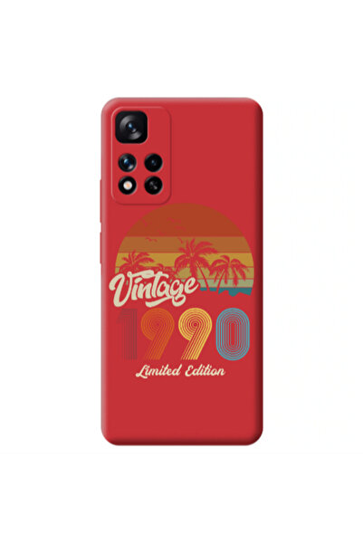 Other Xiaomi Redmi Note 11 Pro 5G Vintage Red Colored Silicone TPU Θήκη