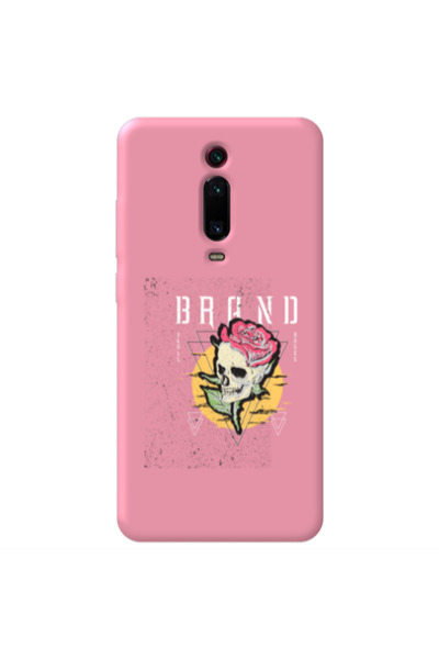 Other Xiaomi Mi 9T Pro Skull Roses Pink Colored Silicone TPU Θήκη