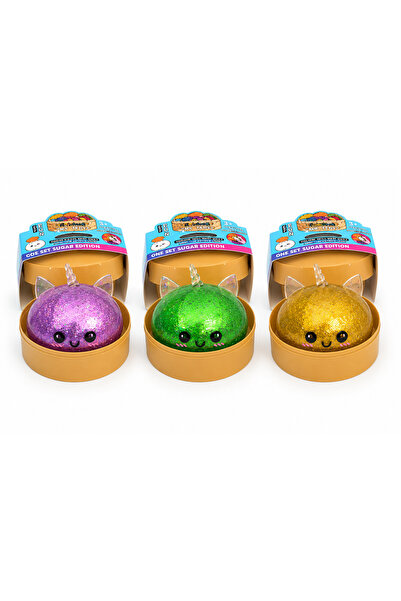 GIA'S WORLD 3 bucăți Unicorn Squishy cu sclipici, ediție Sugar - ediție limit...