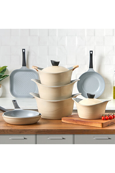 Alberto 12-Piece Granite Cookware Set