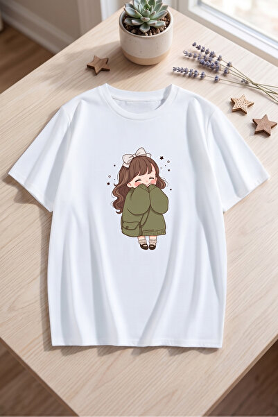 trendypassion Unisex majica sa simpatičnim anime devojkom i printanim dizajnom