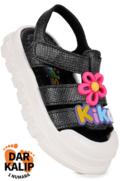 Kiko Kids Jelly Glitter Light Sole Girls' Sandals (Order 1 Size Larger)