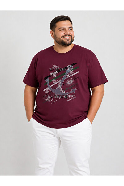 ANNEX Large Size Cotton Comfortable Fit Daily Use Crew Neck Men's T-Shirt