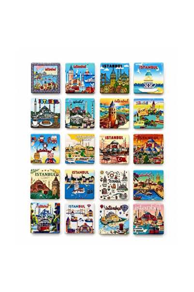 Store İstanbul Temalı Buzdolabı Magneti 5,7x5,7 Cm – Dekoratif Hediyelik Şehi...