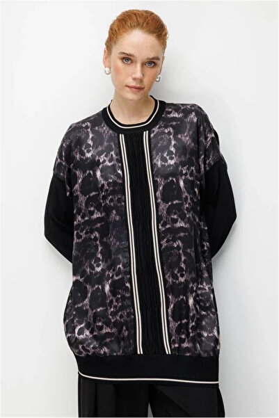 Ghisa 26KÖRPNK4148 Kadın Leopar Desenli Tunik