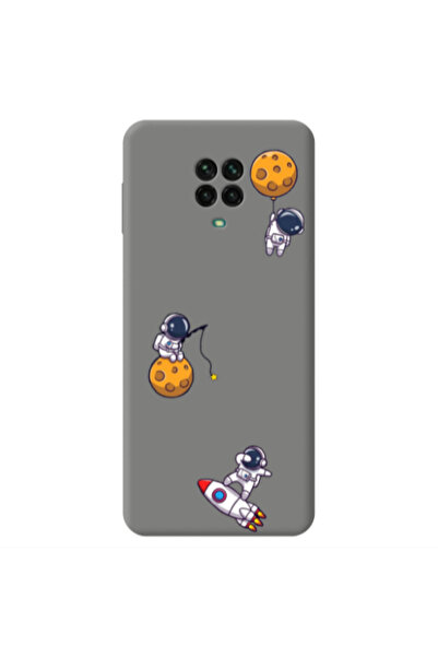 Other Xiaomi Redmi Note 9 Pro Cute astronauts Grey Colored Silicone TPU Θήκη