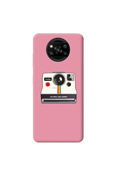 Other Xiaomi Poco X3 /X3 Pro Polaroid land camera Pink Colored Silicone TPU Θήκη