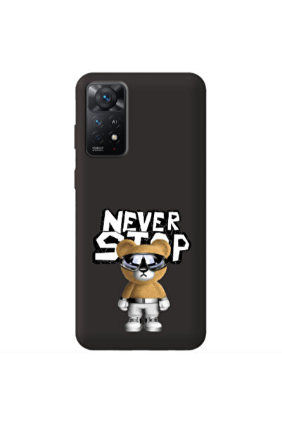 Other Xiaomi Redmi Note 11 4G Never stop Black Colored Silicone TPU Θήκη