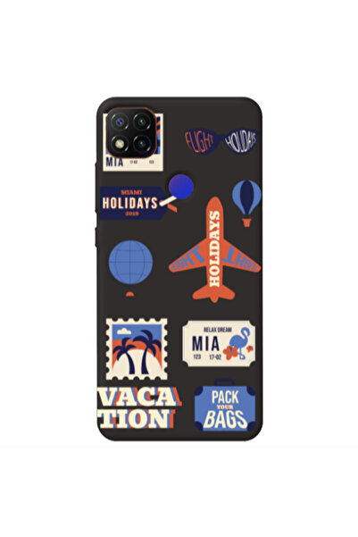 Other Xiaomi Redmi 9c Vacation Black Colored Silicone TPU Θήκη