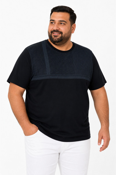 ANNEX Large Size Cotton Comfortable Fit Daily Use Crew Neck Men's T-Shirt
