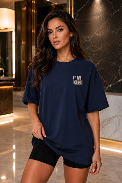 FECCY Premium Printed I'M Okey Unisex Oversize Women's T-Shirt Men's T-Shirt ...