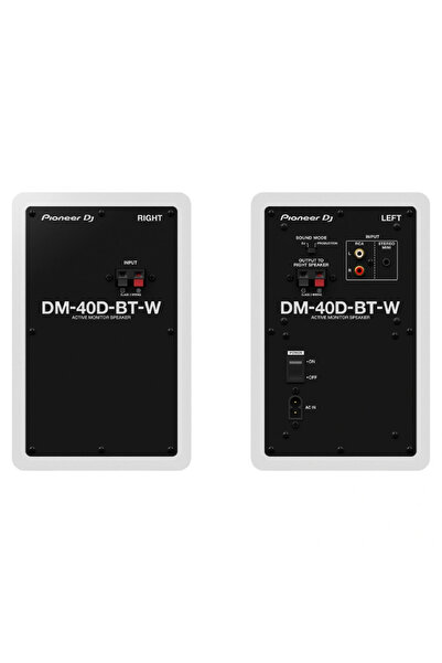 Pioneer Dj DM-40D-BT-W 4 İnç Aktif Masaüstü Stüdyo & DJ Referans Monitörü Hoparlör Seti - Çift Beyaz