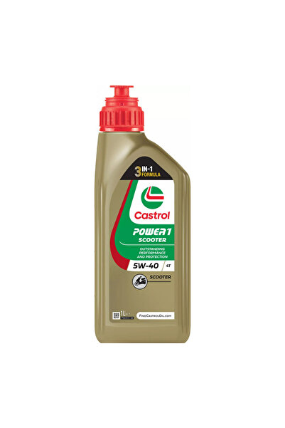 CASTROL POWER1 5W40 4T SCOOTER YAĞ 1 LT