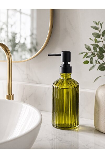 Gifts and More Hacı Ali Glass Liquid Soap Dispenser Green