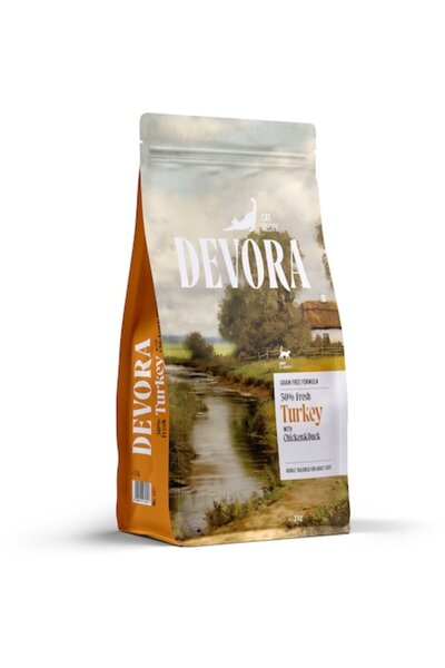 Devora Hrană uscată pentru pisici, Devora, Adult, Fără cereale, cu curcan, pu...